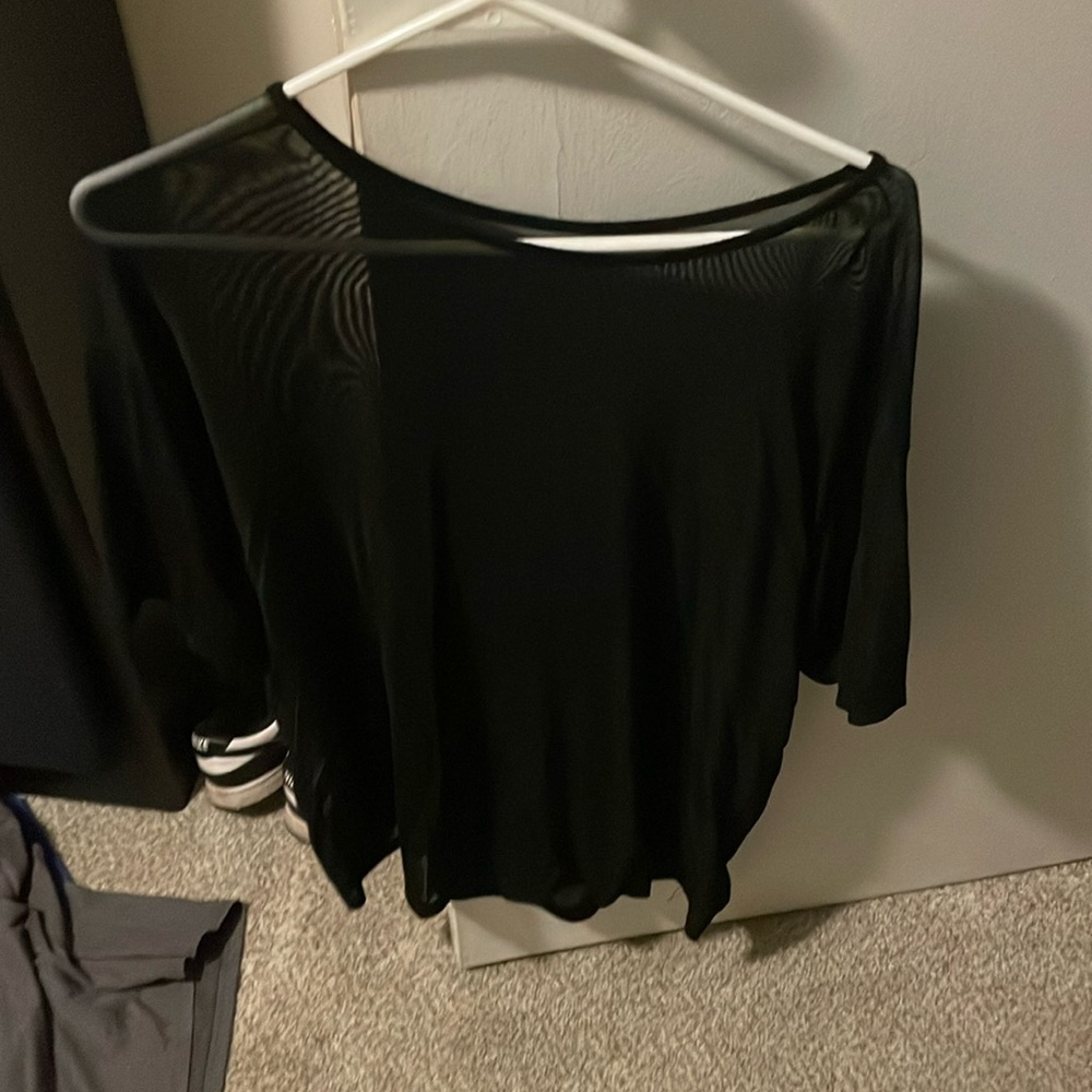 Sheer black shirt